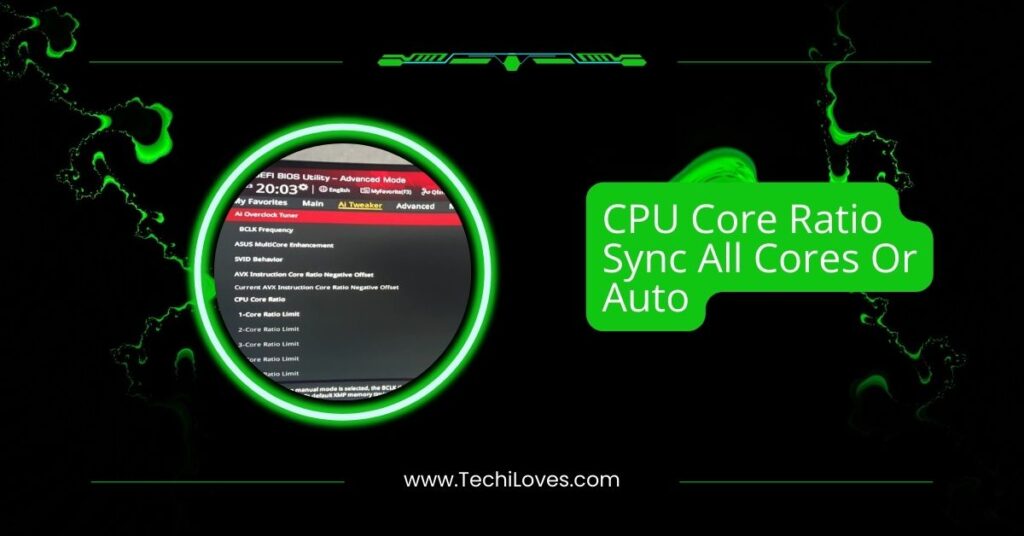 CPU Core Ratio Sync All Cores Or Auto