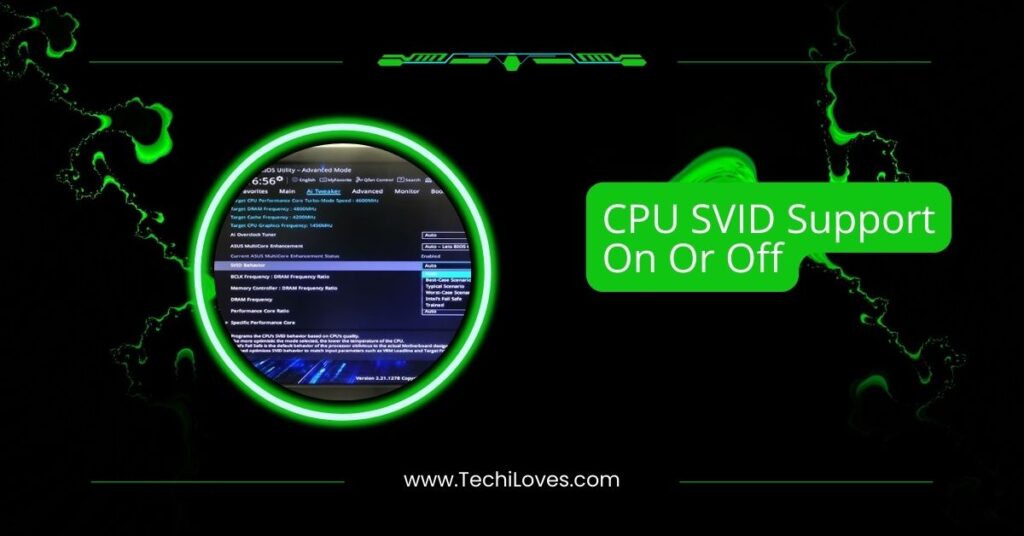 CPU SVID Support On Or Off