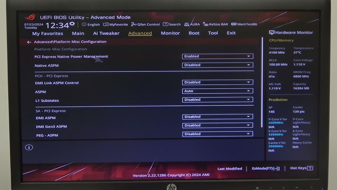 Adjust PCIe Power Management Settings